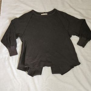 Free People grey thermal shirt